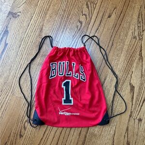 Chicago Bulls Red Drawstring Backpack